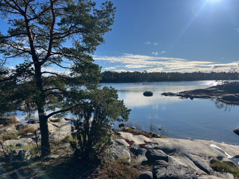 View of coastline along SAT on Utö island